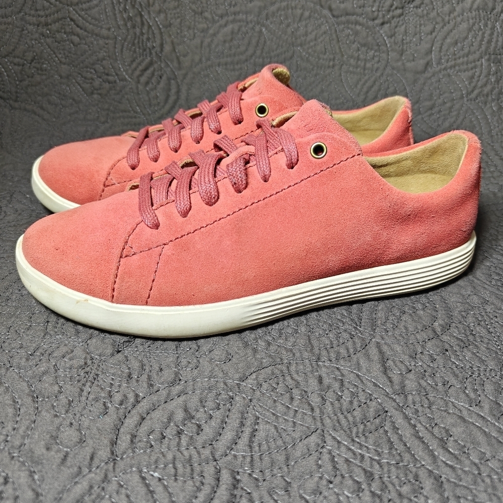 Cole Haan Women's Grand Crosscourt II Reddish-Pink Suede Comfort Sneakers Sz 7B